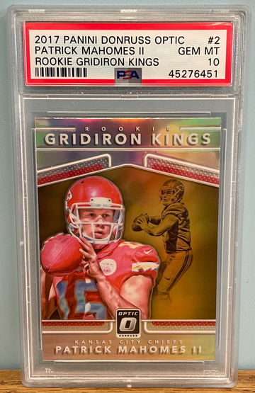 PATRICK MAHOMES 2017 Panini Donruss Optic Gridiron Kings PSA 10