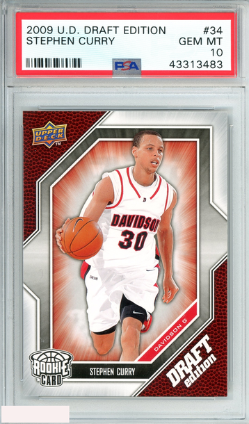 2009 UPPER DECK DRAFT EDITION STEPHEN CURRY #34 ROOKIE PSA 10 GEM MT
