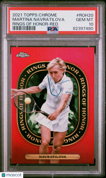 2021 Topps Chrome Tennis Rings Of Honor Martina Navratilova #ROH20 Red PSA 10