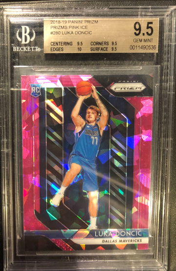 2018 Panini Prizm - Luka Doncic #280 - Pink Ice - BGS 9.5 True Gem Plus