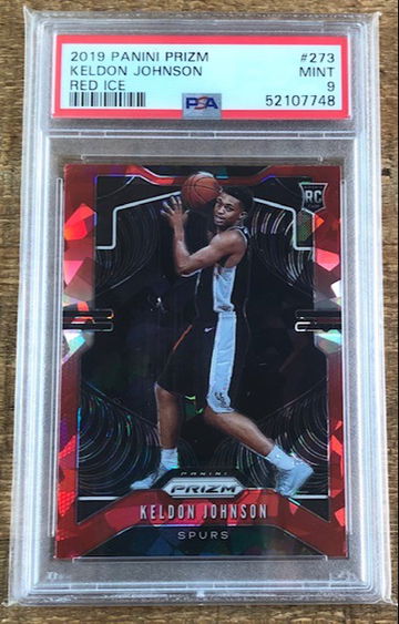 2019 Panini Prizm Keldon Johnson Red Ice PSA 9 Mint #273