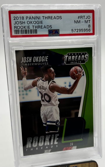 2018-19 Panini Rookie Threads Josh Okogie Game Worn Jersey PSA 8 RTJO Pop 1 🔥