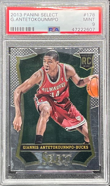 2013 Panini Select Giannis Antetokounmpo RC #178 PSA 9 Mint