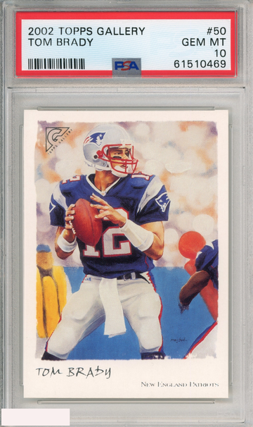 2002 TOPPS GALLERY TOM BRADY #50 PATRIOTS PSA 10 GEM MT