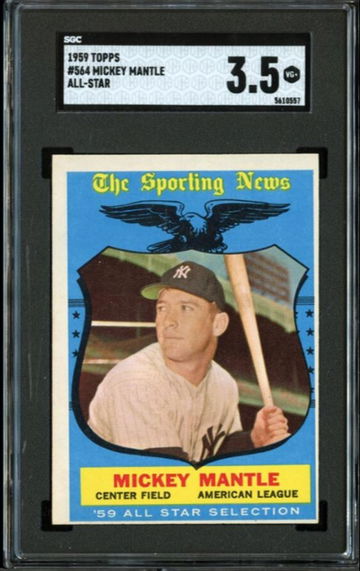 1959	Topps	564	Mickey Mantle	SGC	3.5