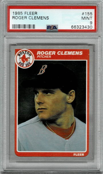 1985 FLEER ROGER CLEMENS PSA 9 RC