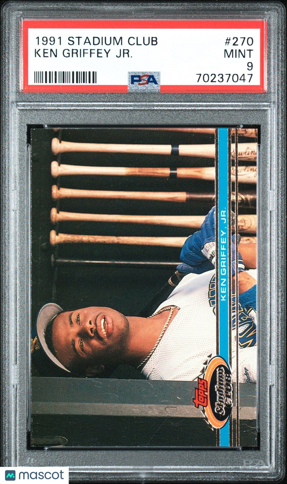 1991 Stadium Club Ken Griffey JR. #270 HOF MARINERS PSA 9