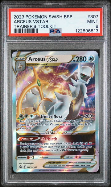 2023 Pokemon SWSH Black Star Promo Trainer's Toolkit Arceus VSTAR #SWSH307 PSA 9