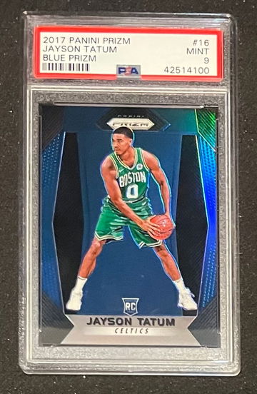 Jayson Tatum 2017 Prizm Blue RC /199 PSA 9