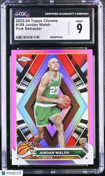 2023-24 Topps Chrome Jordan Walsh #189 Pink Refractor CGC 9