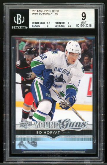 2014-15 Upper Deck #494 Bo Horvat YG BGS 9 MINT