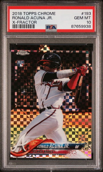 2018 Topps Chrome Xfractor Ronald Acuna Jr. #193 PSA 10