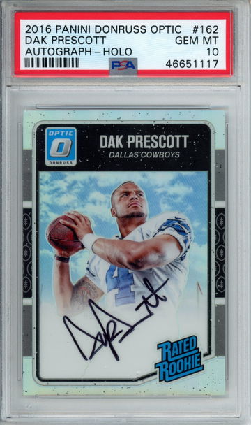 2016 Panini Donruss Optic Holo Dak Prescott Autograph /99