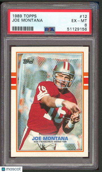 1989 Topps Joe Montana #12 PSA 6