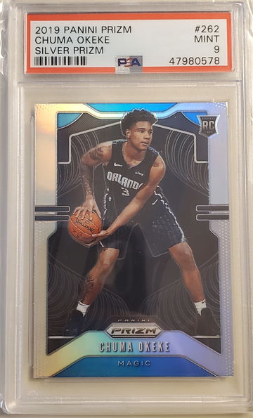 CHUMA OKEKE 2019 PRIZM SILVER PSA 9