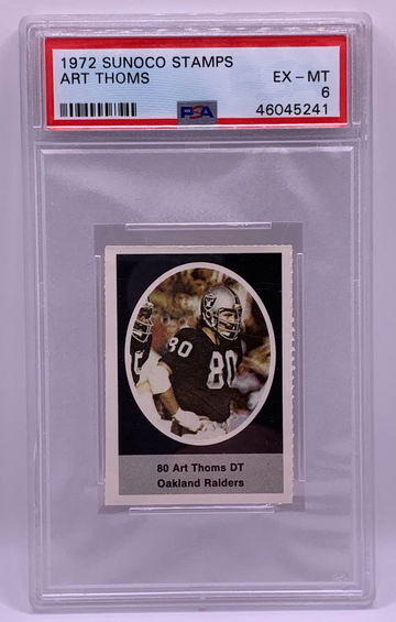 1972 Sunoco Stamps Art Thoms PSA 6 #46045241