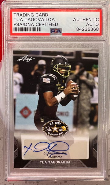 2017 leaf army all American bowl tua tagovailoa  autograph psa