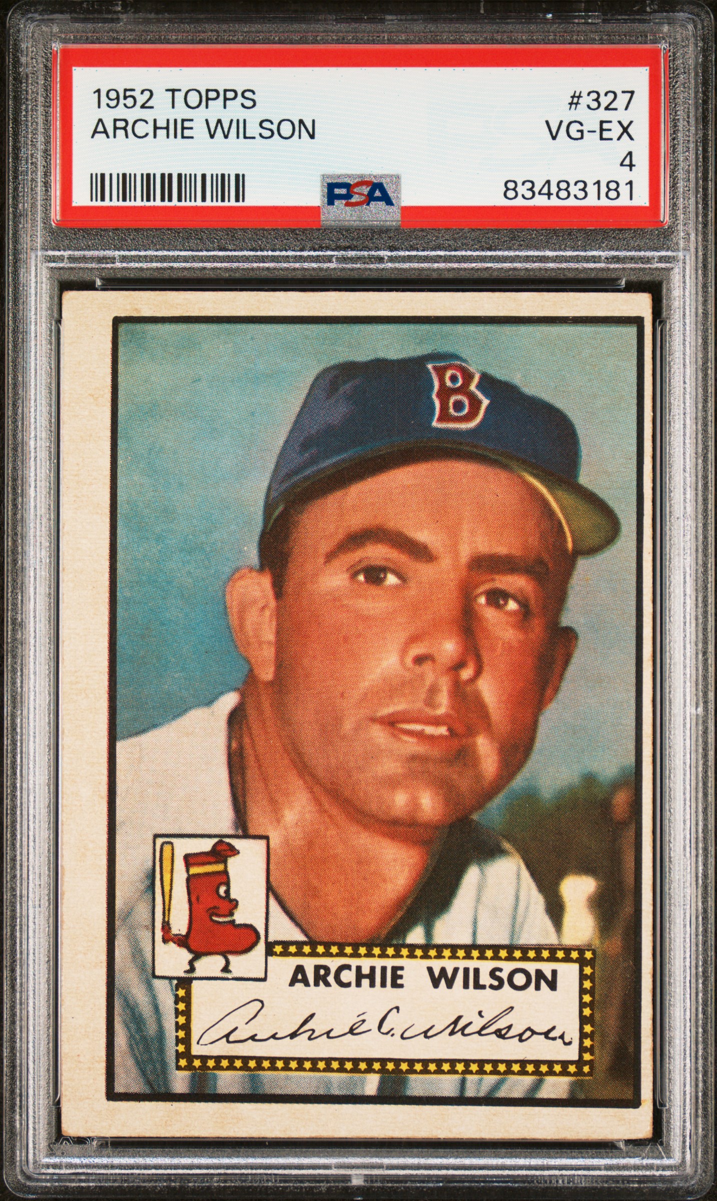 1952 Topps Archie Wilson #327 PSA 4 NEW LABEL VINTAGE BASEBALL