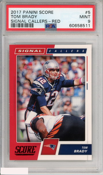 2017 PANINI SCORE TOM BRADY #5 SIGNAL CALLERS RED NEW ENGLAND PATRIOTS PSA 9