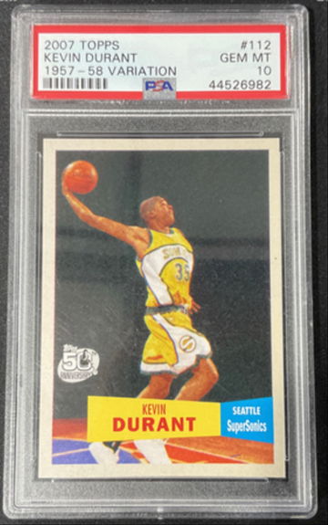 2007-2008 Topps Kevin Durant Variation 57-58 PSA 10 Gem Mint 💎 