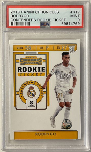 2019 Panini Chronicles Rodrygo Contenders Rookie Ticket PSA 9
