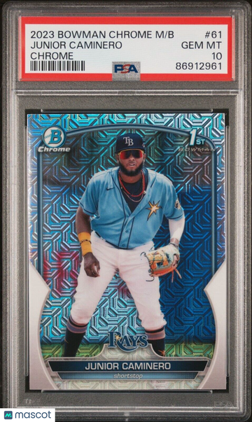 2023 Bowman Chrome Mega Junior Caminero Mojo Refractor 1st Bowman PSA 10 (D)