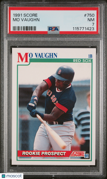 1991 Score Mo Vaughn #750 PSA 7