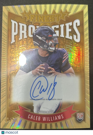 2024 Topps Finest Prodigies Caleb Williams #P-CW Gold RC
