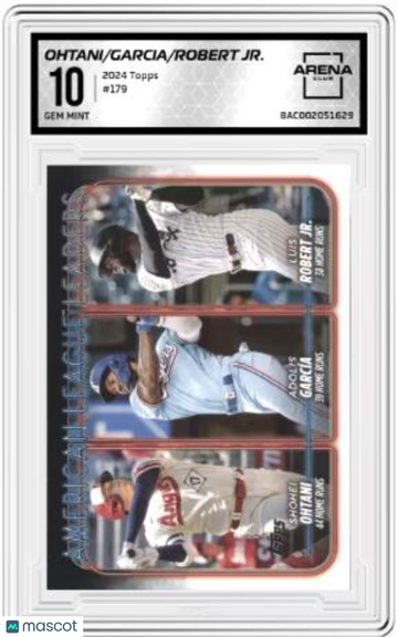 2024 Topps American League Leaders Home Runs (Ohtani /García /Robert Jr.) #179 Arena Club 10