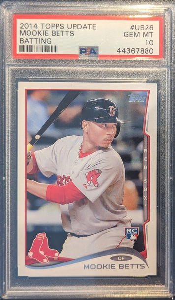 2014 Topps Update Mookie Betts Batting Rookie Card RC #US26 PSA 10