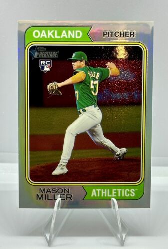 2023 Topps Heritage High Number MASON MILLER RC Chrome Refractor #/374 MINT!