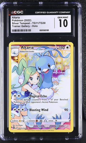 2022 Pokémon Silver Tempest Trainer Gallery Holo Altaria #TG11/TG30 CGC 10