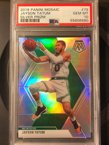 2019-20 Panini Mosaic Jayson Tatum Silver Prizm #79 PSA 10 Boston Celtics