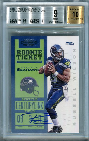 Russell Wilson contenders BGS 9 auto 10
