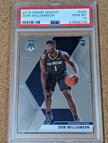 2019-20 Mosaic 🏀 Zion Williamson Rookie #209 PSA 10 Gem Mint Pelicans RC 🔥