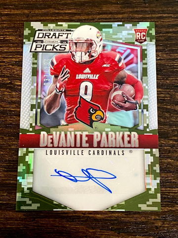 2015 Panini Prizm Draft Picks DeVante Parker Camo RC Auto #66/199 Dolphins