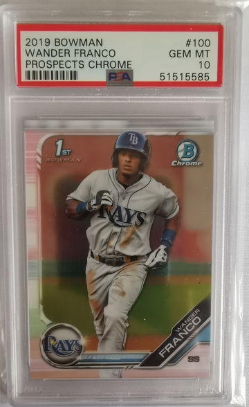 2019 Bowman Chrome Prospects Wander Franco #100 PSA 10 Gem Mint Ships From Japan