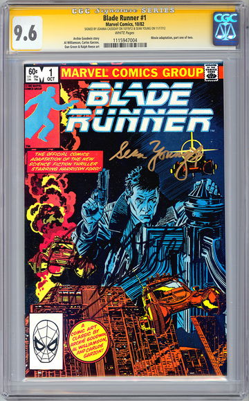 BLADE RUNNER #1 CGC-SS 9.6 SIGNED BY ACTRESSES SEAN YOUNG & JOANNA CASSIDY 1982