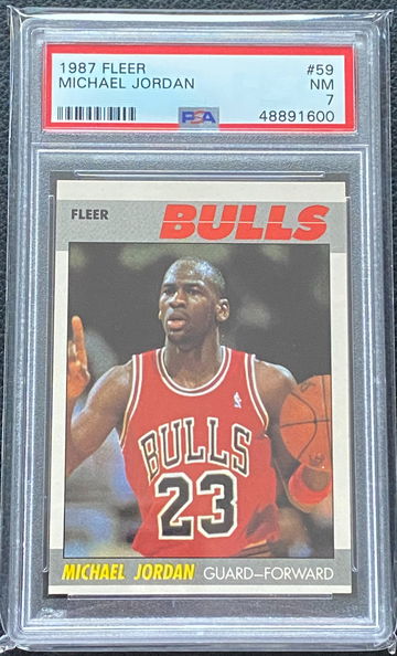 Michael Jordan 1987 Fleer PSA 7