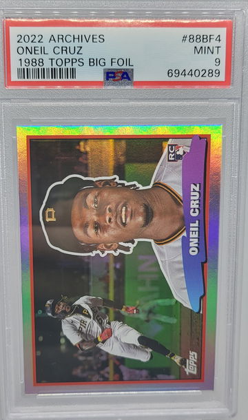 2022 Archives #88BF4 Oneil Cruz 1988 Topps Big Foil RC PSA 9