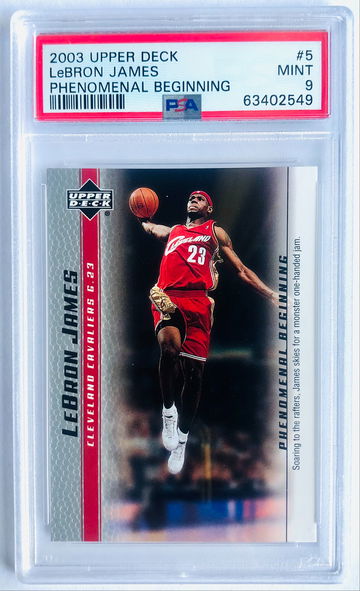 Lebron James 2003 Upper Deck Phenomenal Beginning #5 MINT PSA 9 Rookie Card RC