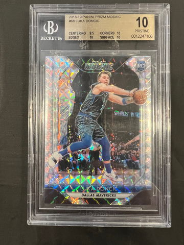 2018 mosaic luka doncic rc #68 bgs 10 pristine low pop