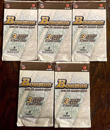 5 Packs 2012 Bowman Football ~ Factory Sealed ~ Possible RUSSELL WILSON & RYAN TANNEHILL ROOKIE Cards ~ 3 RC's/Pack !!!