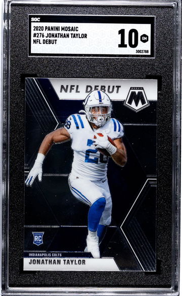 2020 Panini Mosaic #276 Jonathan Taylor Nfl Debut SGC 10