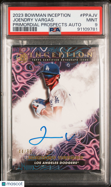 2023 Bowman Inception Primordial Prospects Autographs Joendry Vargas #PPAJV /99 PSA 9