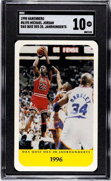 1998 Harenberg Jahrhunderts Michael Jordan HOF Chicago Bulls  SGC 10 POP 4