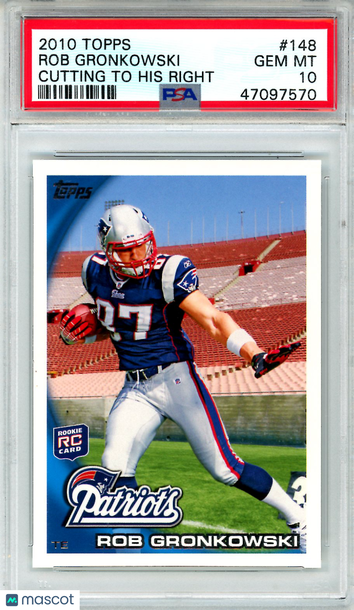 2010 Topps Rob Gronkowski #148 Rookie PSA 10
