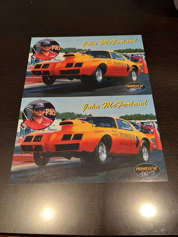 Lot of (2) John McFarland Racing Photos