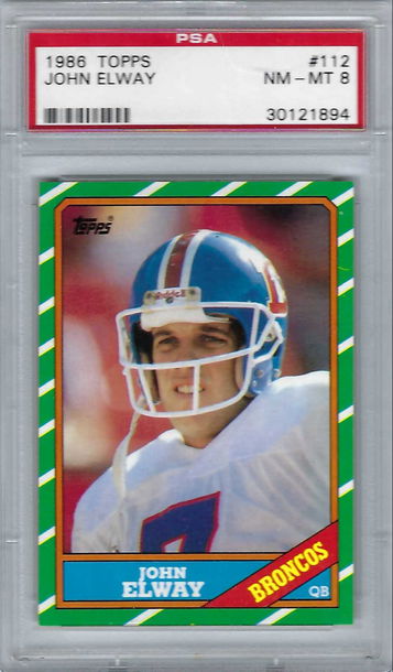 1986 Topps John Elway #112 *PSA 8* Denver Broncos