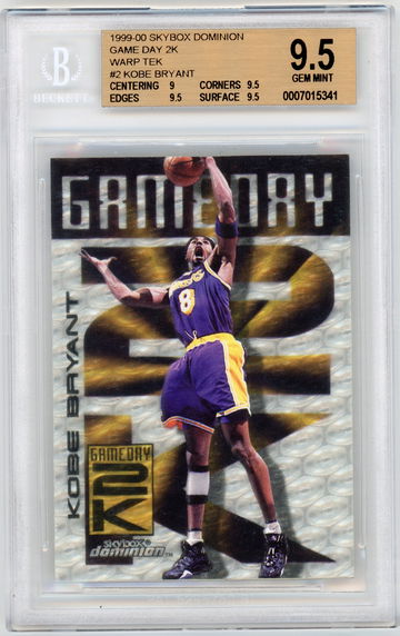 Kobe Bryant 1999-00 SkyBox Dominion Game Day 2K Warp Tek #2 BGS 9.5 GEM MINT